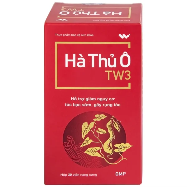 Viên uống Hà Thủ Ô TW3 hỗ trợ giảm nguy cơ tóc bạc sớm, gãy rụng tóc (30 viên)