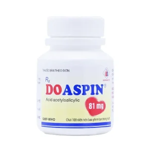 Thuốc Doaspin 81mg Domesco dự phòng huyết khối tim mạch và mạch não (100 viên)