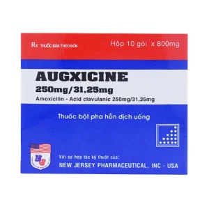 Thuốc Augxicine 250mg/31.25mg Vidipha điều trị viêm amidan, viêm xoang (10 gói x 0.8g)
