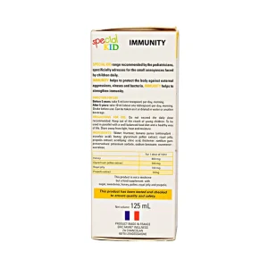 Siro Pecial Kid Immunite tăng cường sức đề kháng, giảm nguy cơ mắc các bệnh do nhiễm khuẩn (125ml)