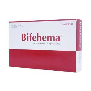 Dung dịch Bifehema Bidiphar điều trị thiếu máu do thiếu sắt (20 ống x 10ml)