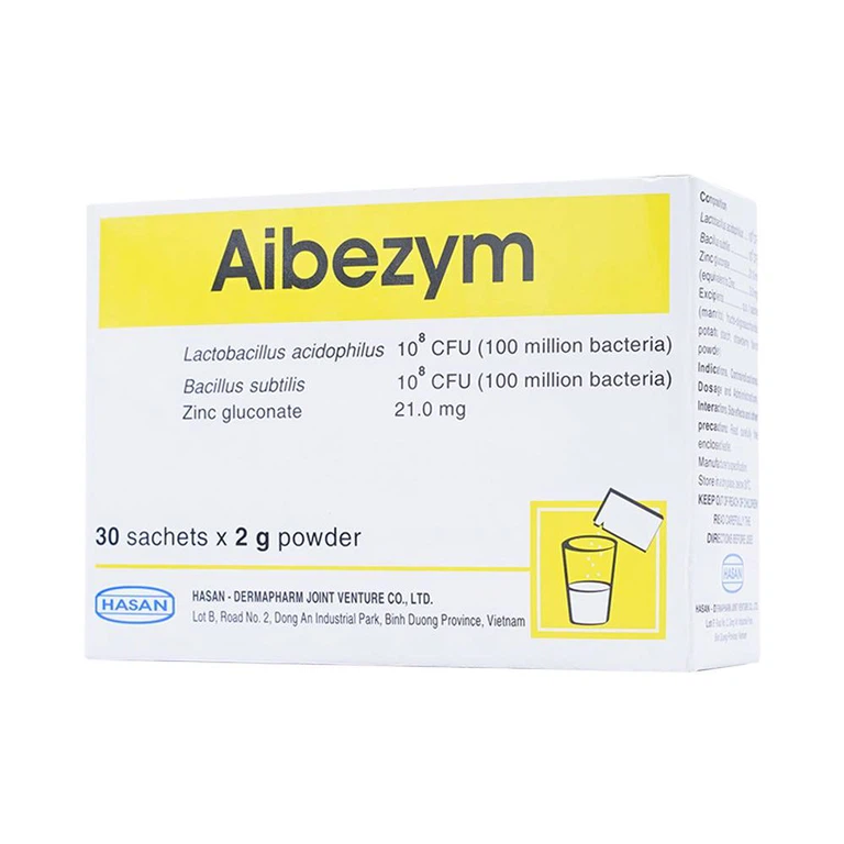 Thuốc bột Aibezym Hasan bổ sung vi khuẩn có lợi cho đường tiêu hóa (30 gói x 2g)