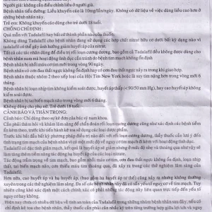 Thuốc Tadachem-20 Aurochem điều trị rối loạn cương dương (2 vỉ x 2 viên)