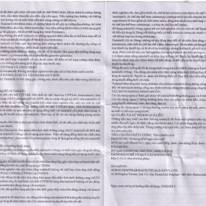 Thuốc Tadachem-20 Aurochem điều trị rối loạn cương dương (2 vỉ x 2 viên)