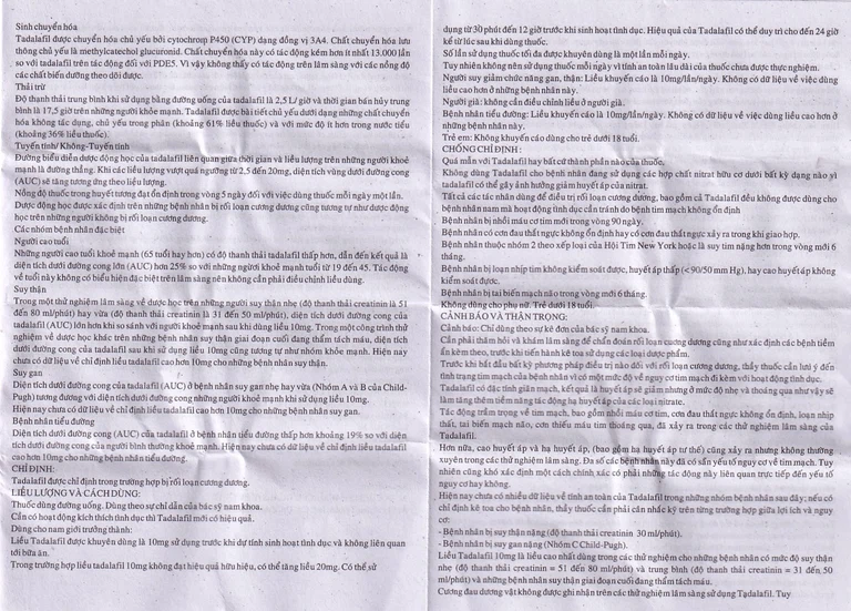 Thuốc Tadachem-20 Aurochem điều trị rối loạn cương dương (2 vỉ x 2 viên)