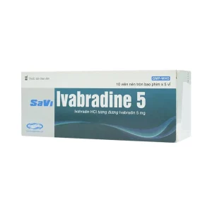 Thuốc Savi Ivabradine 5 điều trị đau thắt ngực mạn tính (5 vỉ x 10 viên)