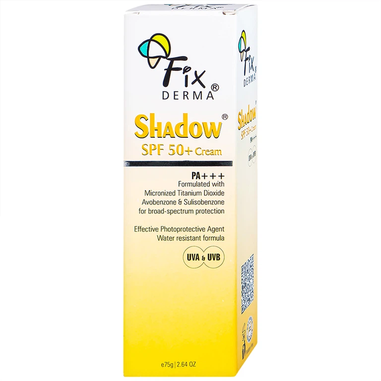Kem Fixderma Shadow SPF 50+ Cream giúp chống nắng và dưỡng ẩm (75g)