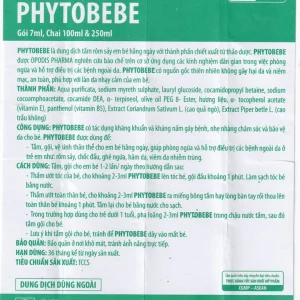 Dung dịch tắm rôm sảy em bé PhytoBeBe Opodis Pharma (250ml)