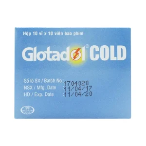 Thuốc Glotadol Cold Glomed hỗ trợ giảm đau, hạ sốt (10 vỉ x 10 viên)