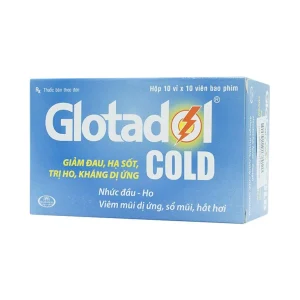 Thuốc Glotadol Cold Glomed hỗ trợ giảm đau, hạ sốt (10 vỉ x 10 viên)