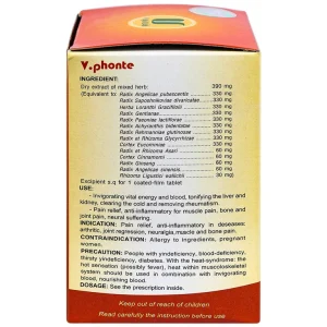 Thuốc V.phonte Vạn Xuân chữa trị phong thấp (10 vỉ x 10 viên)