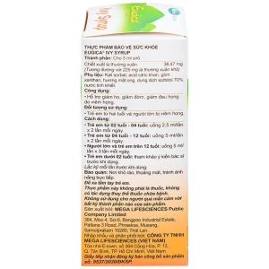 Siro Eugica Ivy MEGA We care hỗ trợ giảm ho, giảm đờm (100ml)