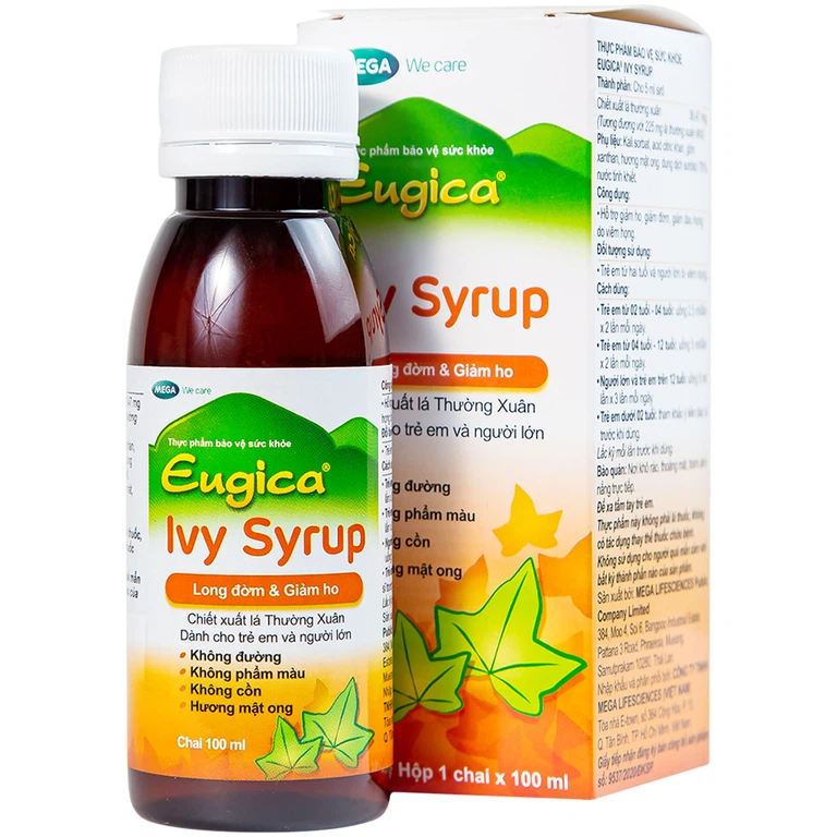 Siro Eugica Ivy MEGA We care hỗ trợ giảm ho, giảm đờm (100ml)