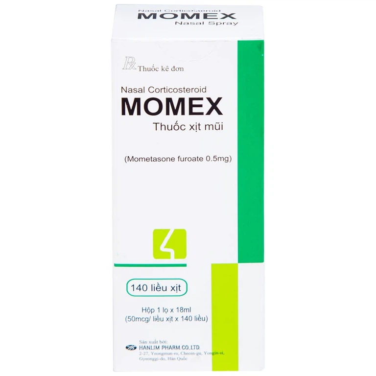 Hỗn dịch xịt mũi Momex Nasal Spray Hanlim điều trị viêm mũi theo mùa (18ml)