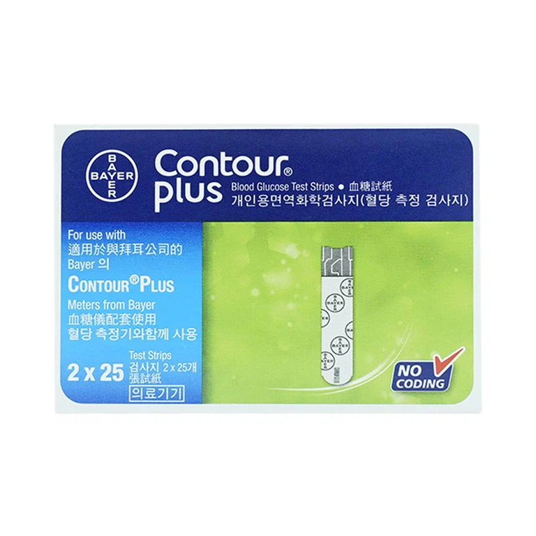 Que thử đường huyết Contour Plus Bayer (50 que)