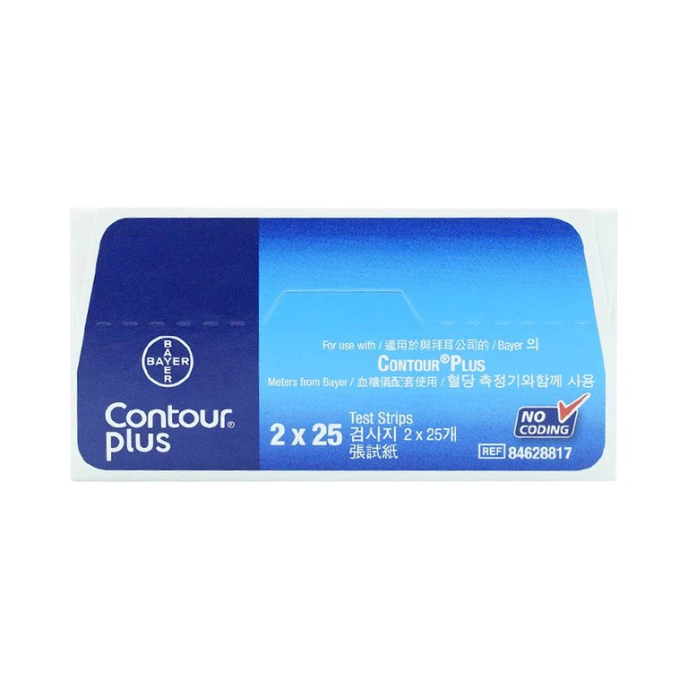 Que thử đường huyết Contour Plus Bayer (50 que)