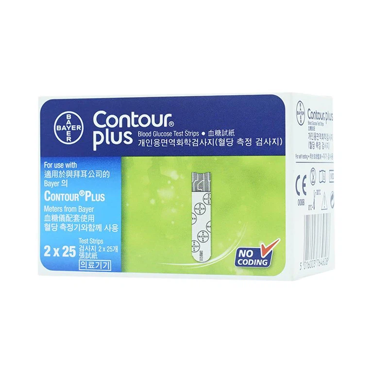 Que thử đường huyết Contour Plus Bayer (50 que)