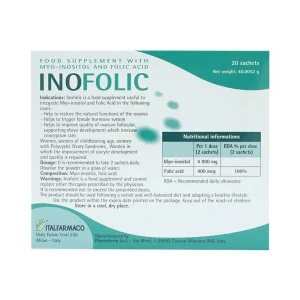 Bột Inofolic Italfarmaco hỗ trợ phục hồi hoạt động tự nhiên của buồng trứng, kích hoạt nội tiết tố nữ (20 gói)