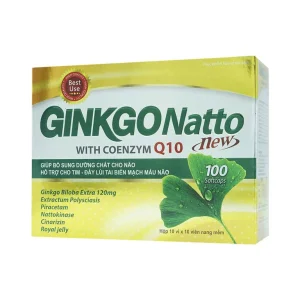 Viên uống Ginkgo Natto With Coenzym Q10 New USA bổ sung dưỡng chất cho não (10 vỉ x 10 viên)