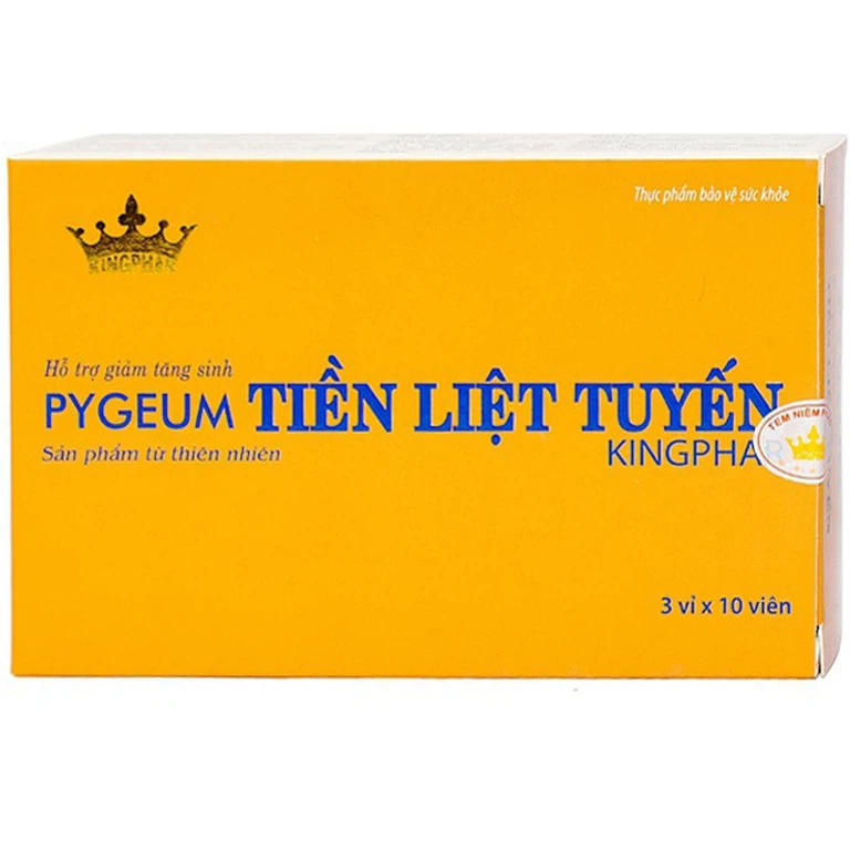 Viên nén Pygeum Tiền Liệt Tuyến Kingphar hỗ trợ giảm tăng sinh (3 vỉ x 10 viên)