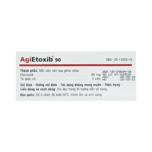 Thuốc Agietoxib 90 Agimexpharm điều trị viêm xương khớp (3 vỉ x 10 viên)