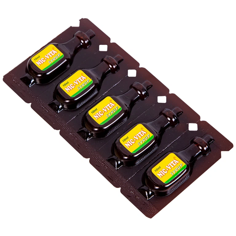 Siro Nic-Vita bổ sung dinh dưỡng, phát triển chiều cao ở trẻ em (20 ống x 10ml)