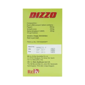 Viên sủi Dizzo Pineapple Reliv giúp ăn ngon miệng hơn, tăng cường chuyển hóa (12 vỉ x 4 viên)