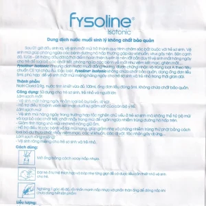 Dung dịch nước muối sinh lý không chất bảo quản Fysoline Gifrer làm sạch mắt, mũi (40 ống)