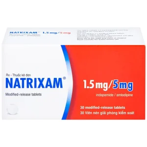 Thuốc Natrixam 1.5mg/5mg LES điều trị tăng huyết áp (30 viên)
