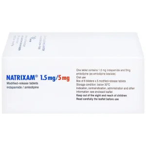 Thuốc Natrixam 1.5mg/5mg LES điều trị tăng huyết áp (30 viên)