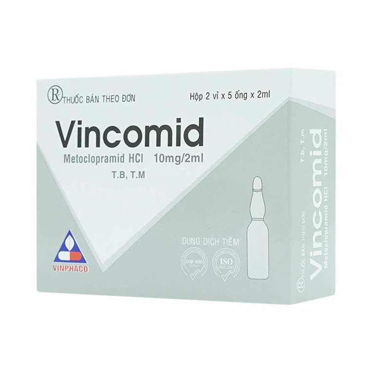 Thuốc tiêm Vincomid 10mg/2ml Vinphaco dự phòng nôn và buồn nôn hậu phẫu, do xạ trị (2 vỉ x 5 ống x 2ml)