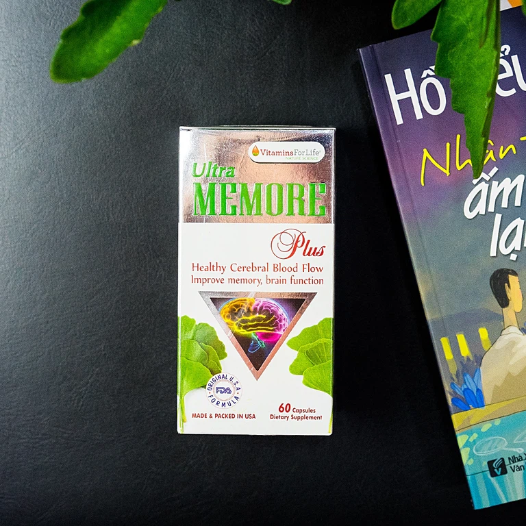 Viên uống Ultra Memore Plus Vitamins For Life hỗ trợ tăng cường hoạt động tuần hoàn não (60 viên)