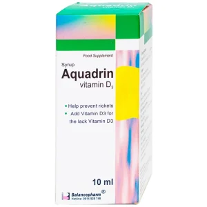 Dung dịch Aquadrin Balancepharm bổ sung Vitamin D3, ngăn ngừa còi xương, chậm lớn (10ml)