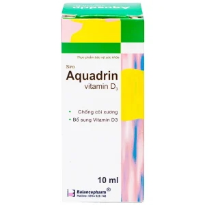 Dung dịch Aquadrin Balancepharm bổ sung Vitamin D3, ngăn ngừa còi xương, chậm lớn (10ml)