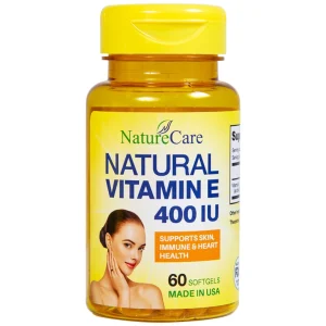 Thực phẩm bảo vệ sức khỏe Natural Vitamin E 400 IU giúp cải thiện sức khỏe da và phục hồi da (60 viên)