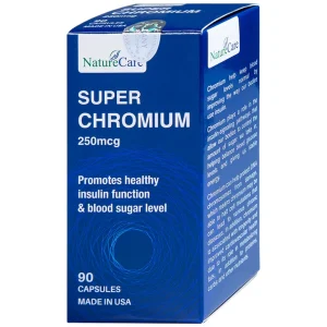 Viên uống Super Chromium 250mcg NatureCare cân bằng đường huyết, giảm cholesterol (90 viên)