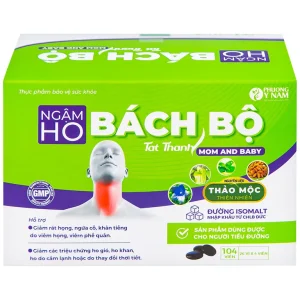 Viên ngậm ho Bách Bộ Mom And Baby Tất Thành hỗ trợ giảm rát họng, ngứa cổ, khản tiếng (26 vỉ x 4 viên)