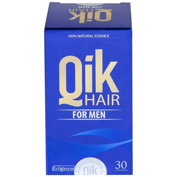 Viên uống Qik Hair For Men Ecogreen giúp giảm rụng tóc, hối đầu ở nam giới (30 viên)