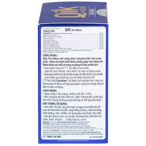 Viên uống Qik Hair For Men Ecogreen giúp giảm rụng tóc, hối đầu ở nam giới (30 viên)