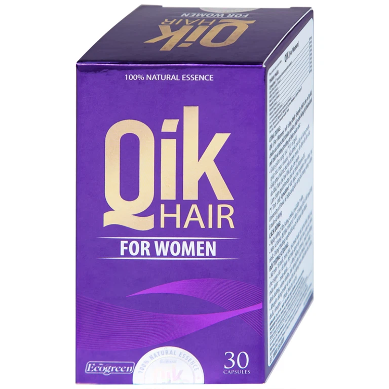 Viên uống Qik Hair For Women Ecogreen giúp giảm rụng tóc ở nữ giới, giúp tóc mọc nhanh (30 viên)