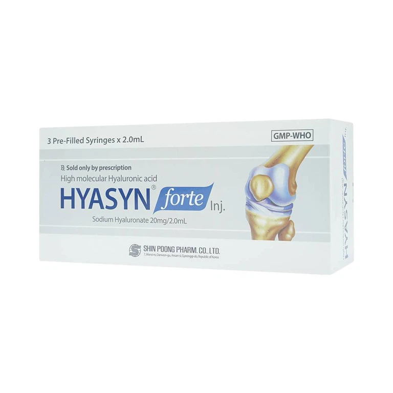 Thuốc tiêm Hyasyn Forte Shinpoong Deawoo điều trị viêm khớp gối (3 cây x 2ml)