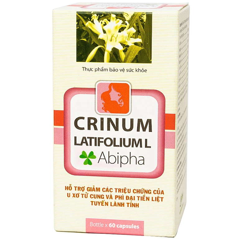 Viên uống Trinh Nữ Hoàng Cung Abipha hỗ trợ giảm các triệu chứng u xơ tử cung (60 viên)