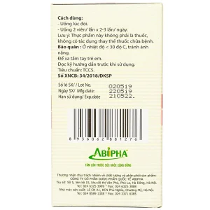 Viên uống Trinh Nữ Hoàng Cung Abipha hỗ trợ giảm các triệu chứng u xơ tử cung (60 viên)