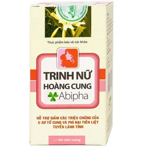 Viên uống Trinh Nữ Hoàng Cung Abipha hỗ trợ giảm các triệu chứng u xơ tử cung (60 viên)