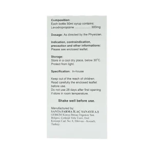 Siro Pulmorest Santa điều trị triệu chứng kích thích ho, ho khan (50ml)