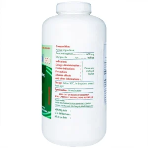 Viên nén Panactol 650mg Khapharco giảm đau, hạ sốt, không gây buồn ngủ (1000 viên)