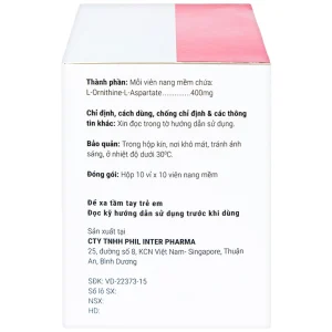 Thuốc Batonat 400mg Phil điều trị bệnh viêm gan cấp tính, viêm gan mạn tính (10 vỉ x 10 viên)