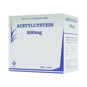 Thuốc Acetylcystein 200mg Vidipha tiêu nhầy trong bệnh viêm phế quản, bệnh nhầy nhớt (20 vỉ x 10 viên)