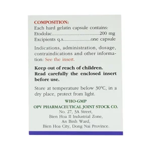 Thuốc Rhumacap 200 OPV điều trị viêm khớp dạng thấp (10 vỉ x 10 viên)