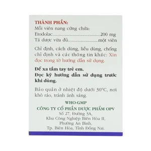 Thuốc Rhumacap 200 OPV điều trị viêm khớp dạng thấp (10 vỉ x 10 viên)